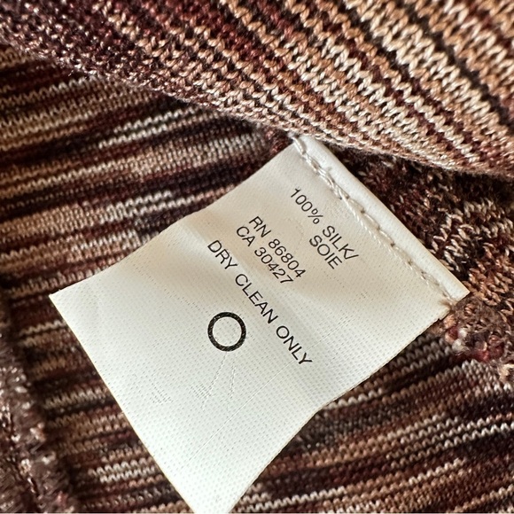 Magaschoni 100% Silk Heavyweight Knit Blazer in Space Dye Neutral Size XL - Picture 8 of 9